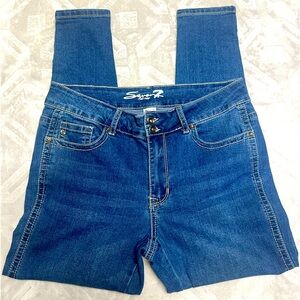 SEVEN7 - Regular Fit Skinny Jean w/ Button Ankle - Sz 11